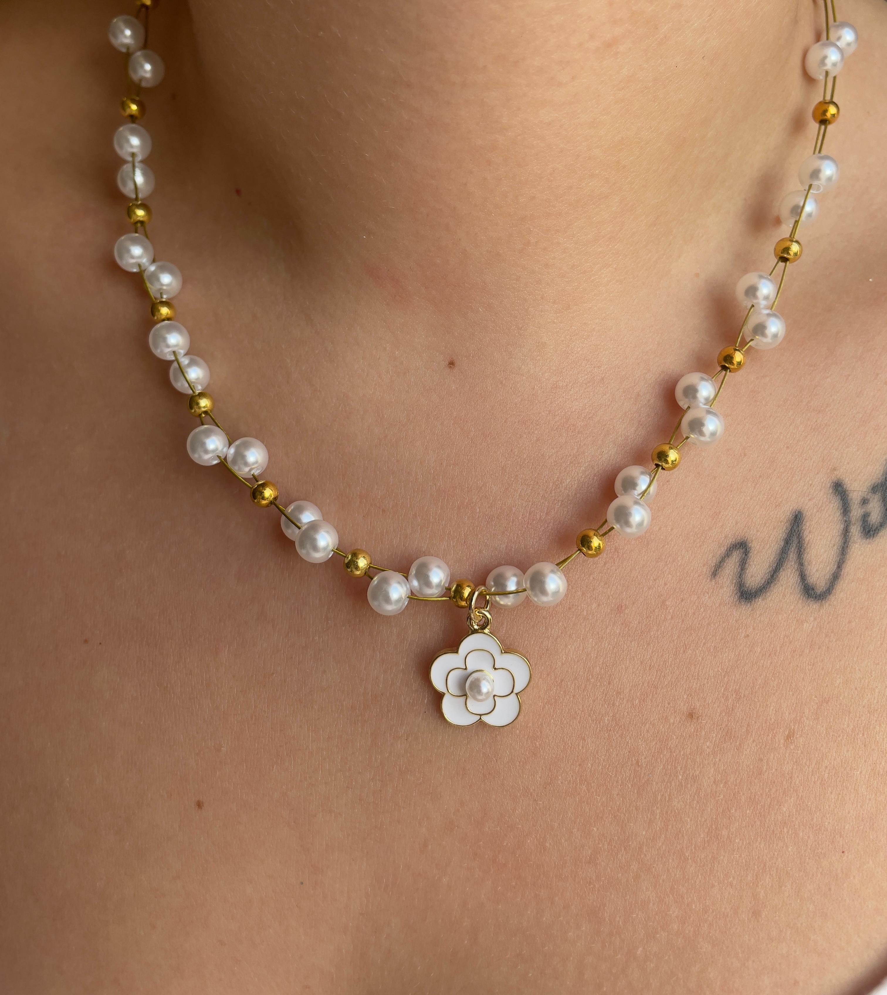 COLLANA WHITE ROSE